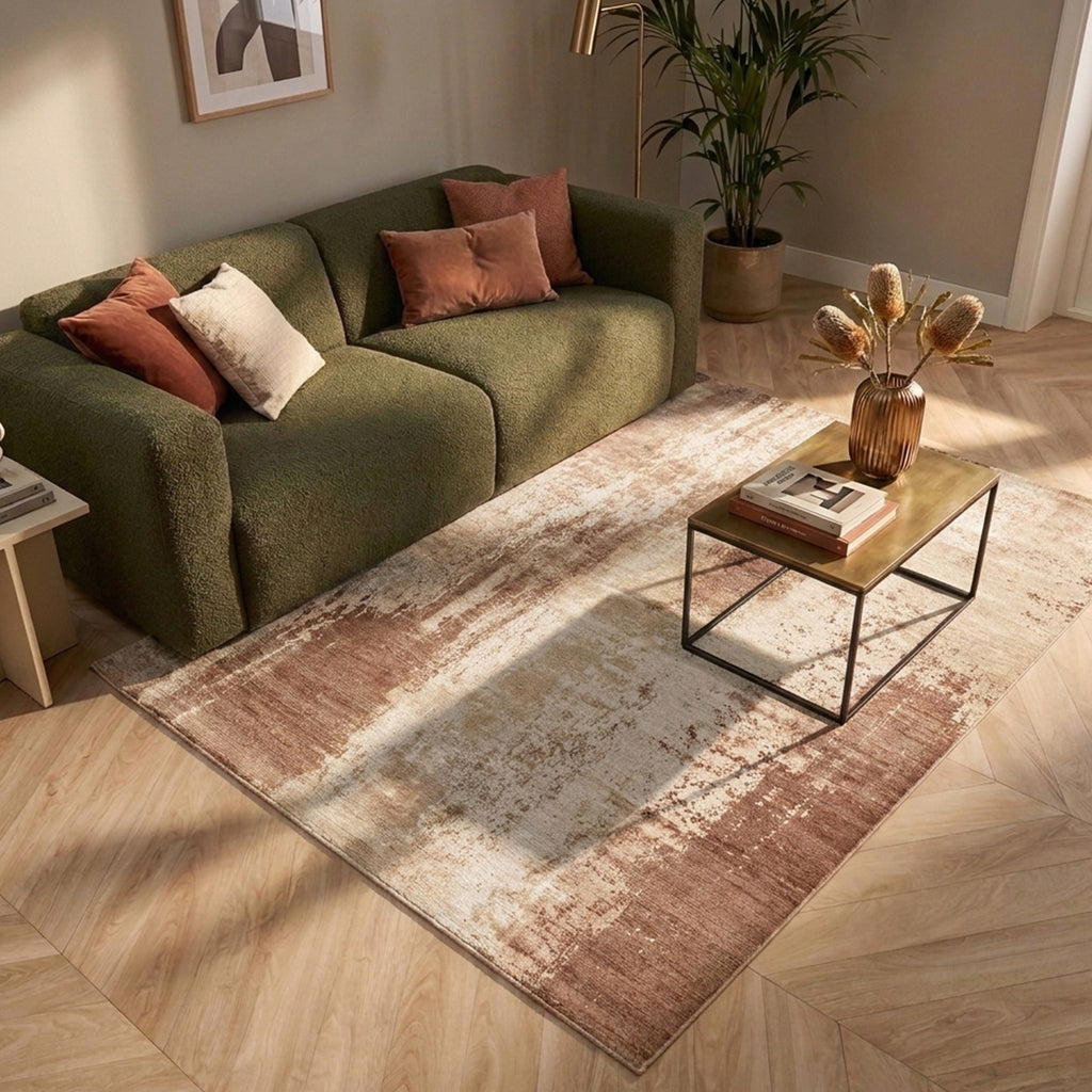 Abstract rug - Rusty Brown