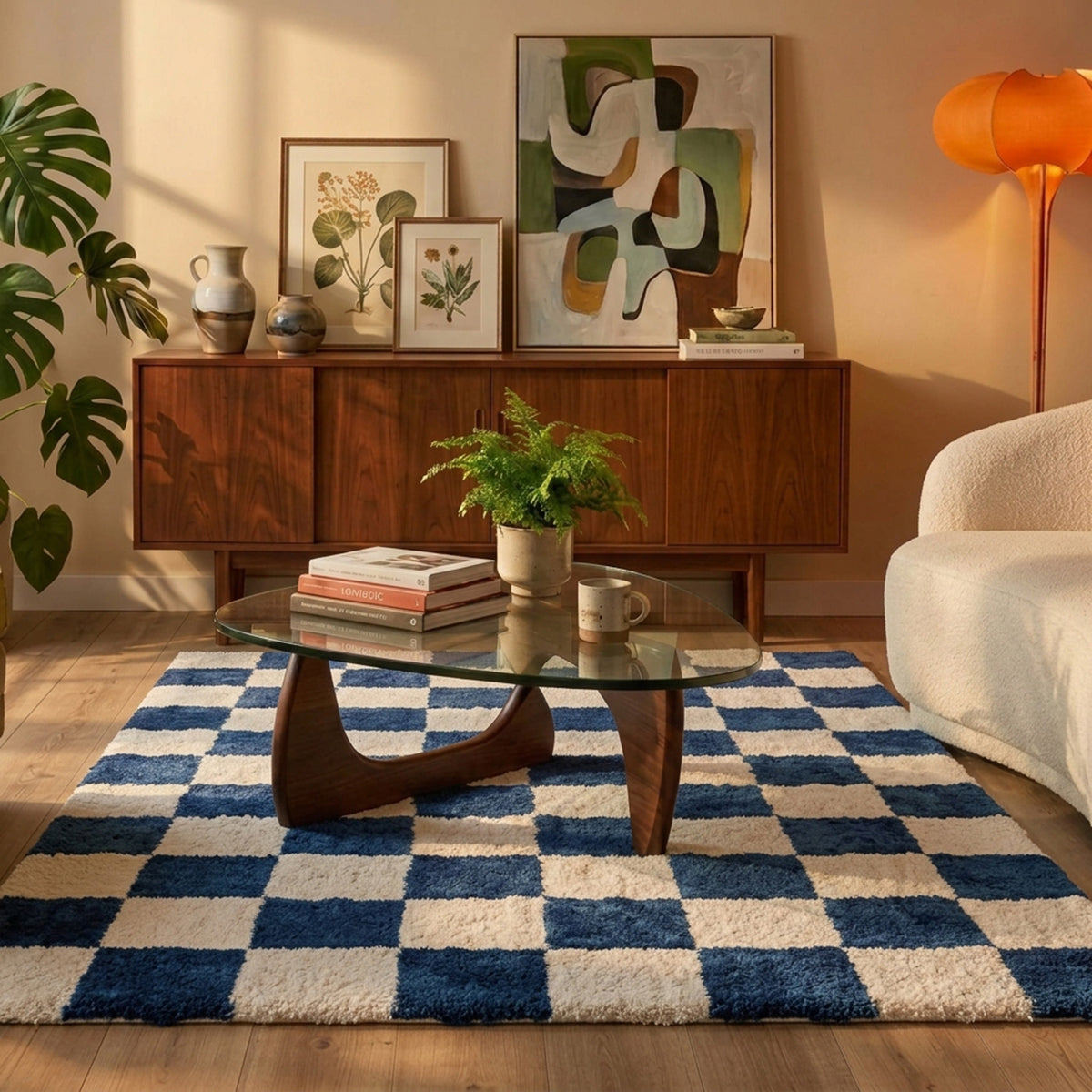 Checkerboard Rug - Blox Blue