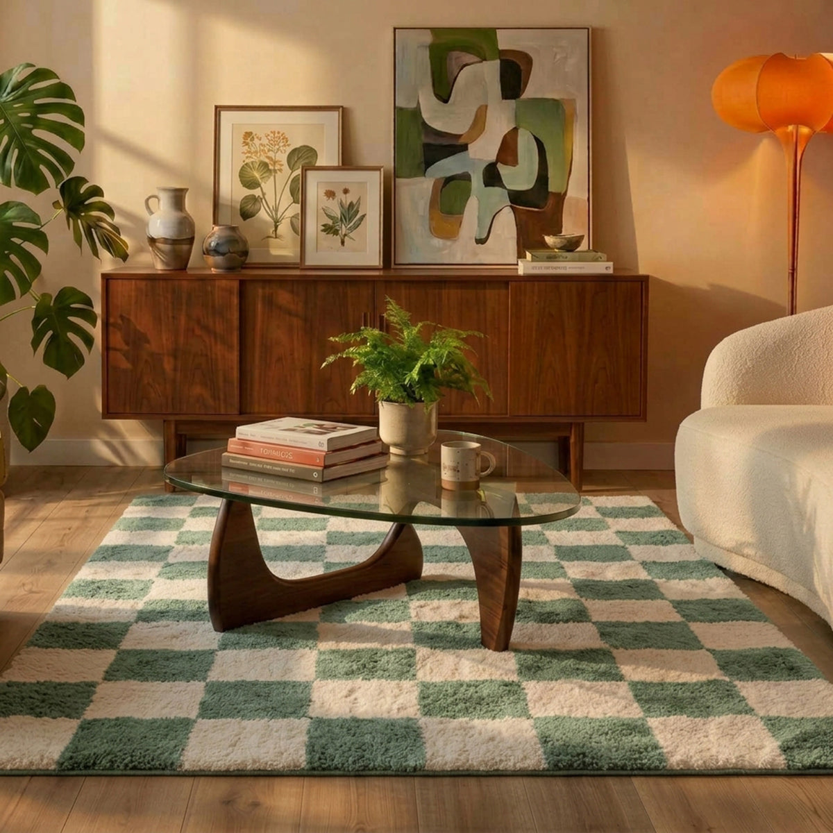 Checkerboard Rug - Blox Green