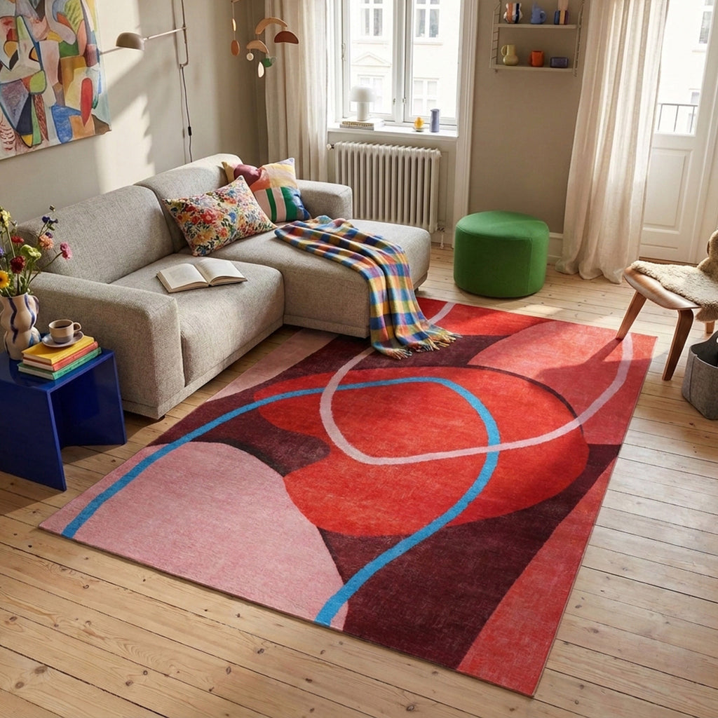 Designer Rug - Rooted Red/Pink