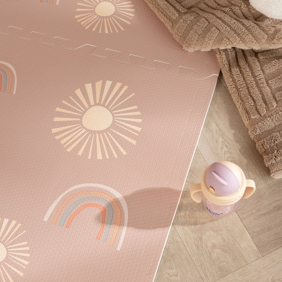 Foam puzzle mat - Alfie XL Sun Pink