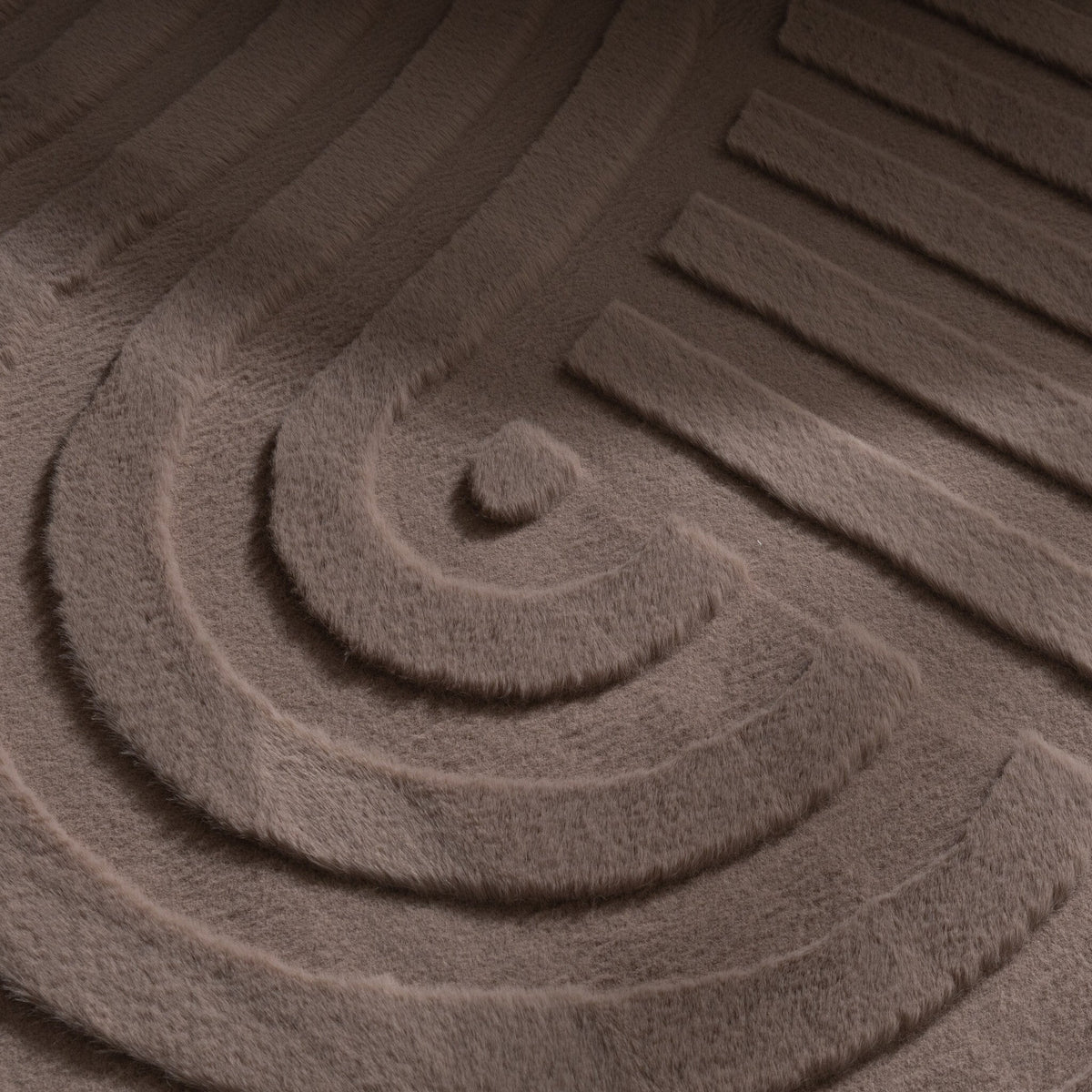 Irregular Rug - Flowy Wavy Taupe