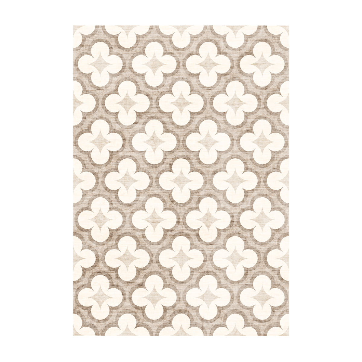 Geometric outdoor rug – Mosaic Clover Cream