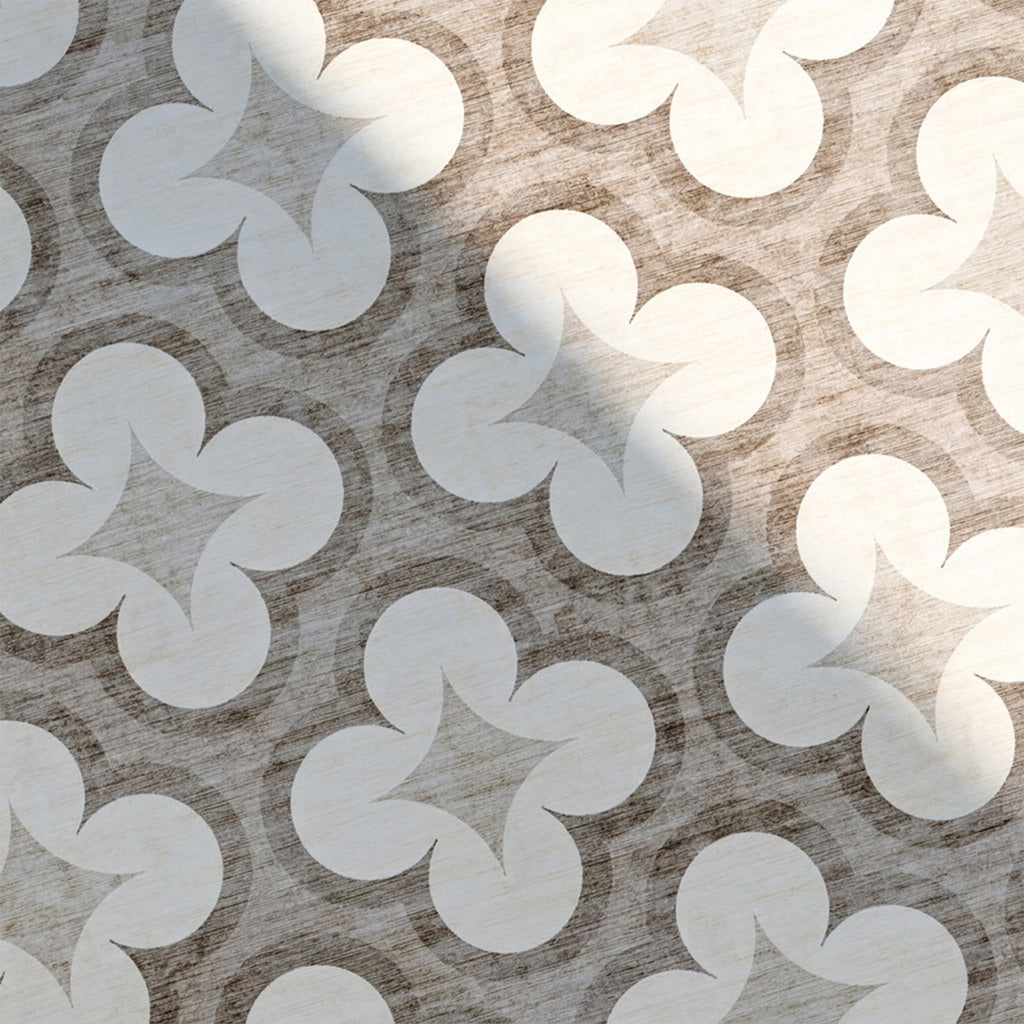 Geometric outdoor rug – Mosaic Clover Cream