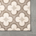 Geometric outdoor rug – Mosaic Clover Cream
