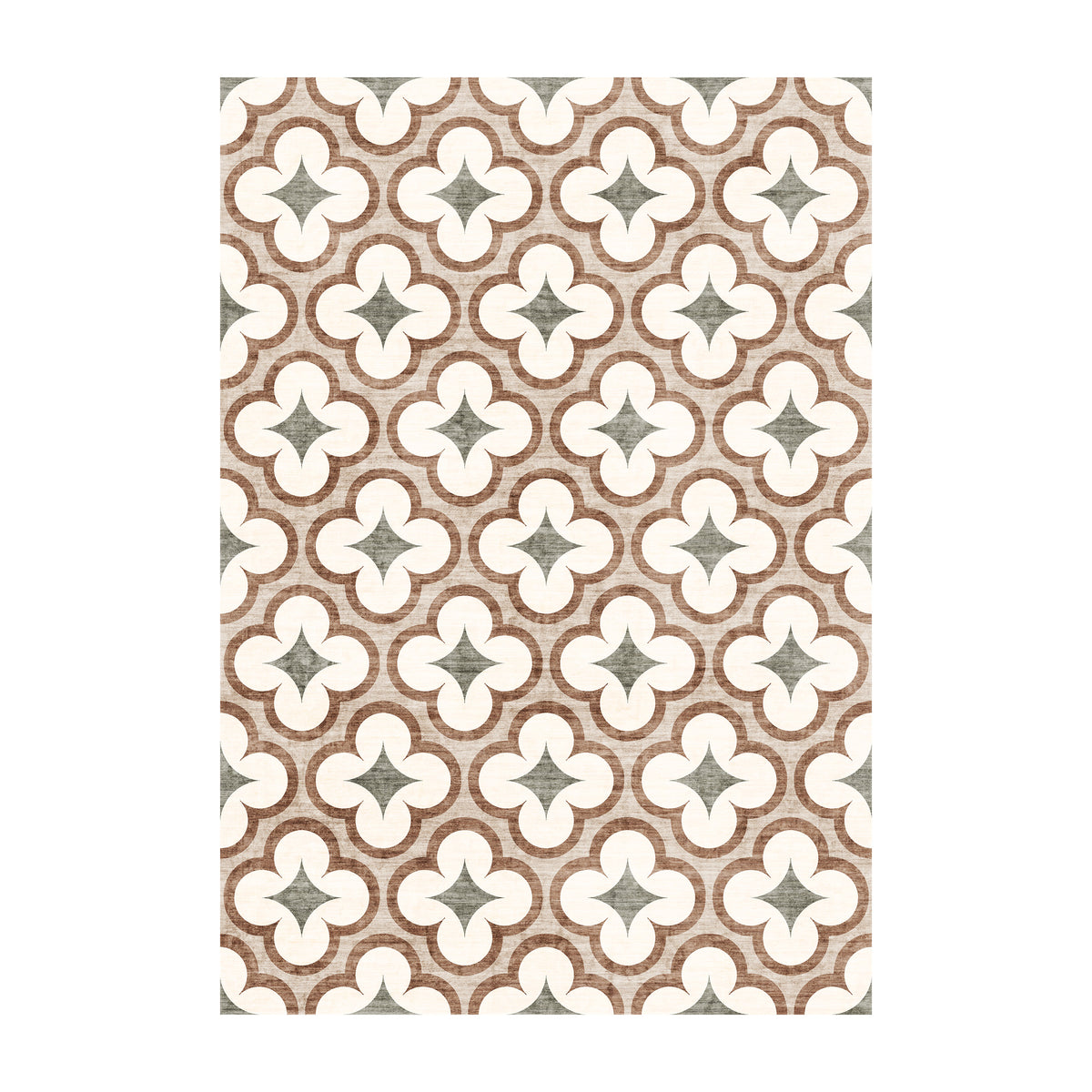Geometrisk utomhusmatta - Mosaic Clover Grön