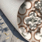 Geometrisk utomhusmatta - Mosaic Clover Grön