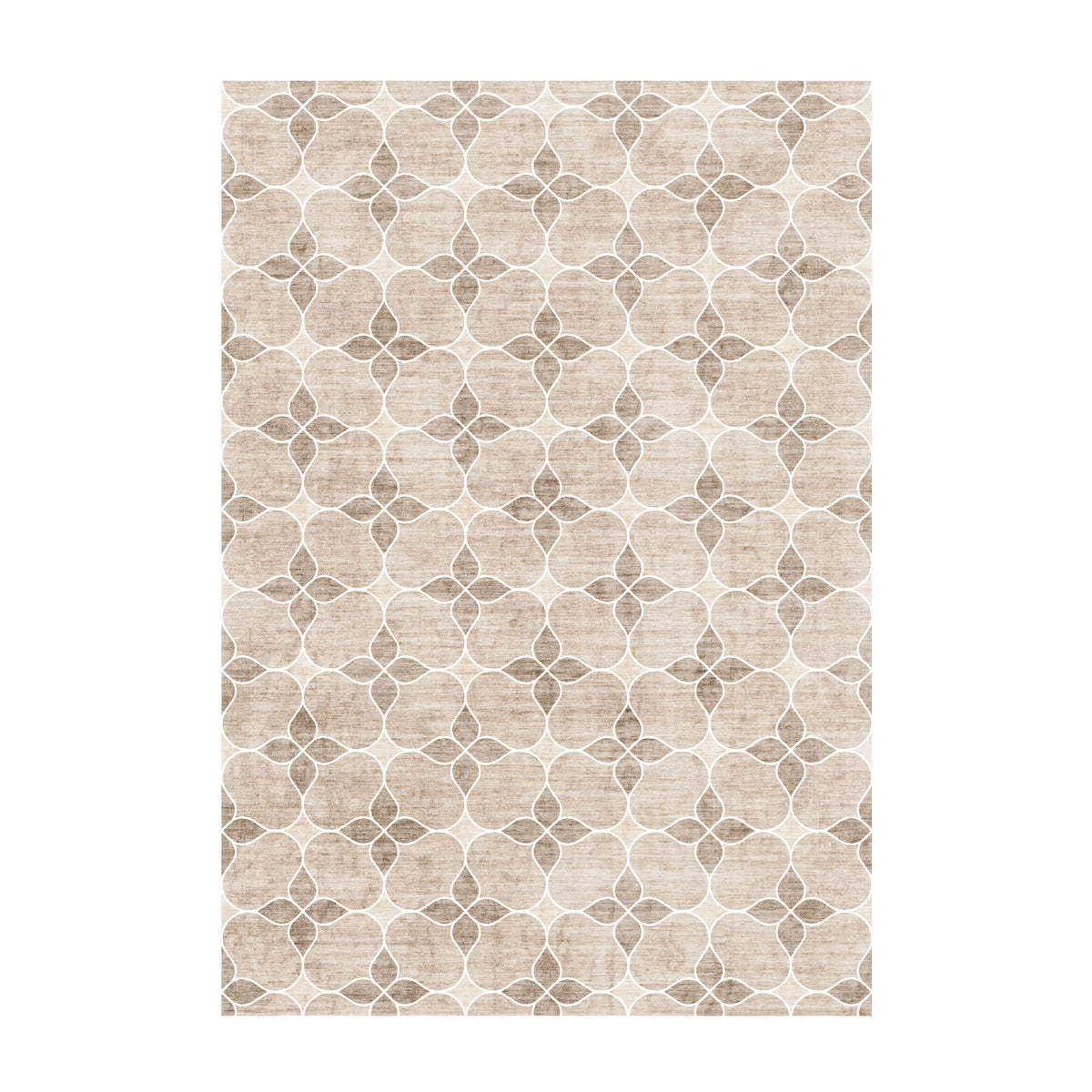 Geometrisk utomhusmatta - Mosaic Dot Creme