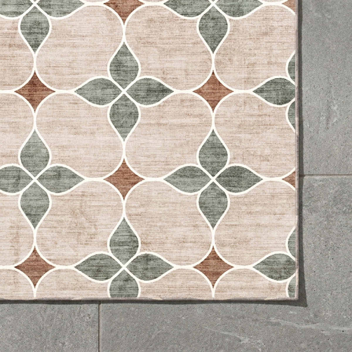 Geometric outdoor rug – Mosaic Dot Green