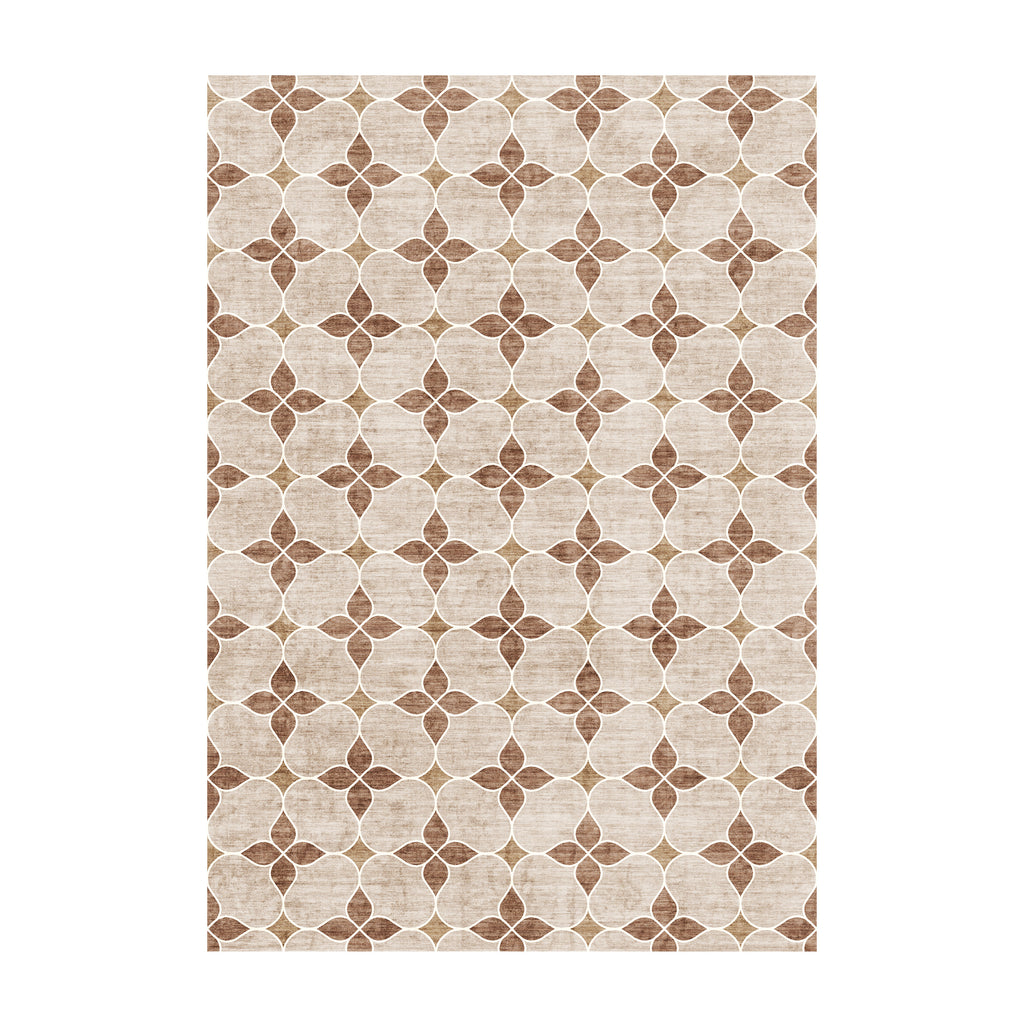 Geometrisk utomhusmatta - Mosaic Dot Terracotta