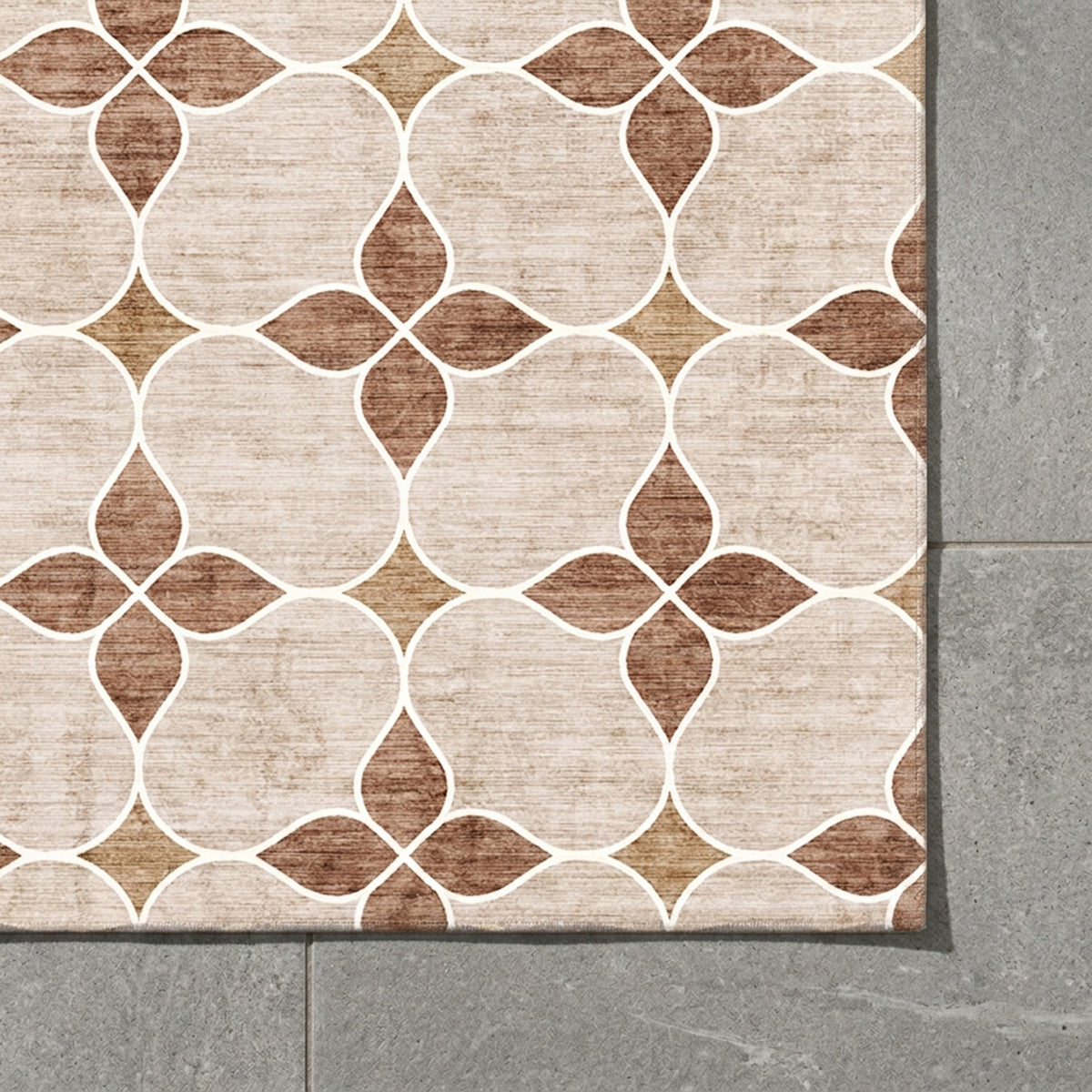 Geometrisk utomhusmatta - Mosaic Dot Terracotta