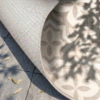 Geometrisk utomhusmatta - Mosaic Medina Creme