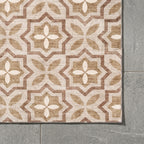 Geometrisk utomhusmatta - Mosaic Medina Terracotta