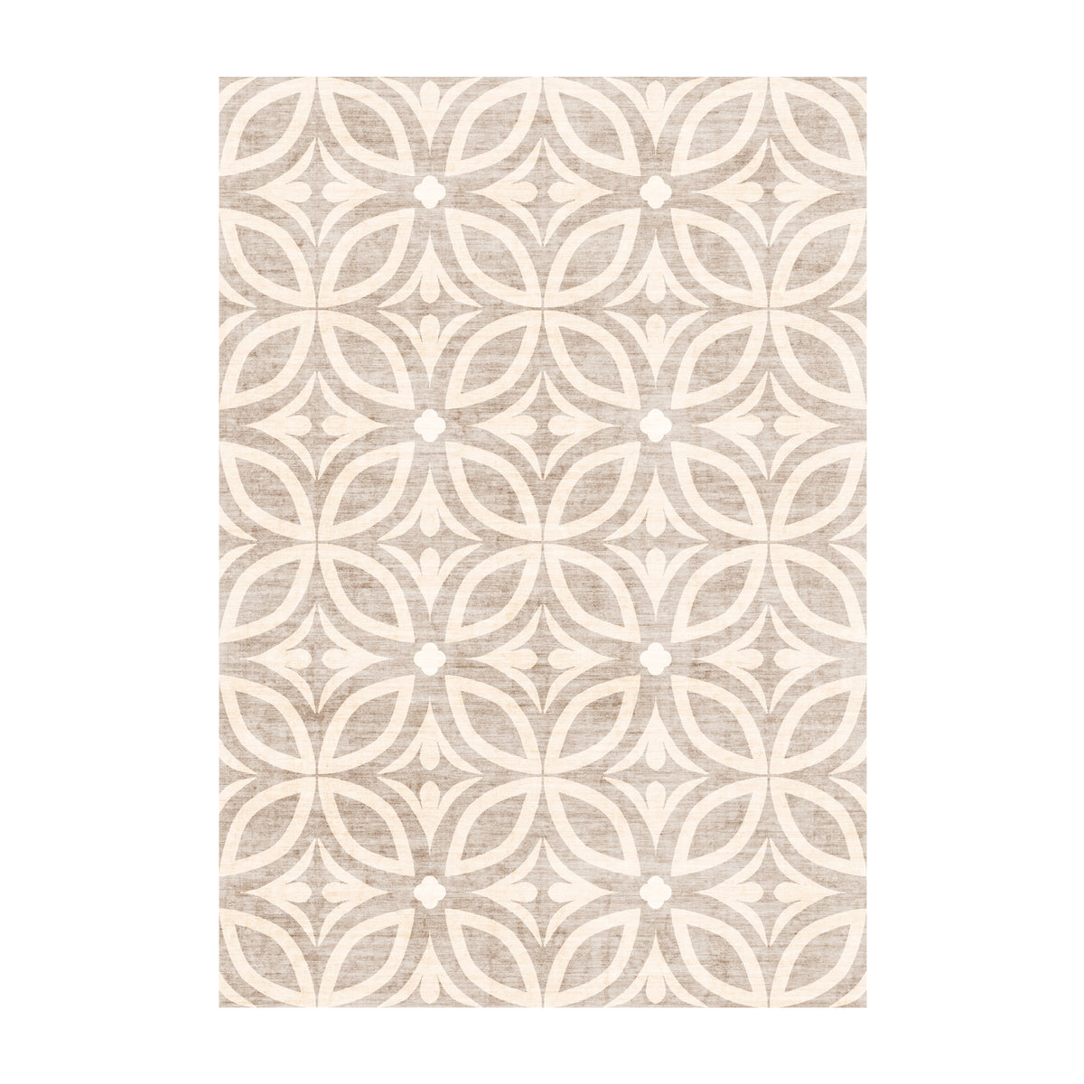 Geometrisk utomhusmatta - Mosaic Petal Creme