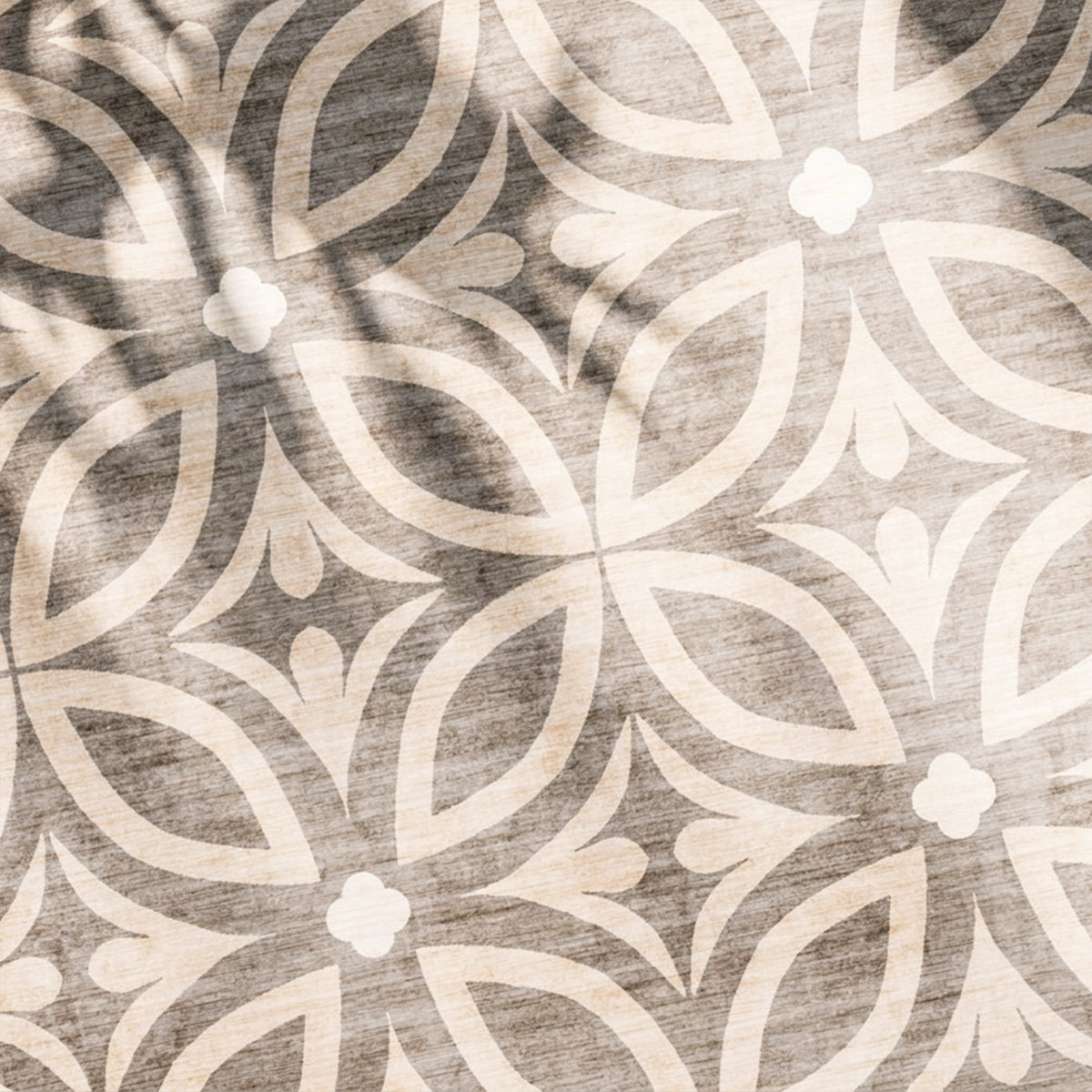 Geometrisk utomhusmatta - Mosaic Petal Creme