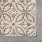 Geometrisk utomhusmatta - Mosaic Petal Grön