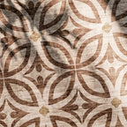 Geometric outdoor rug – Mosaic Petal Terracotta