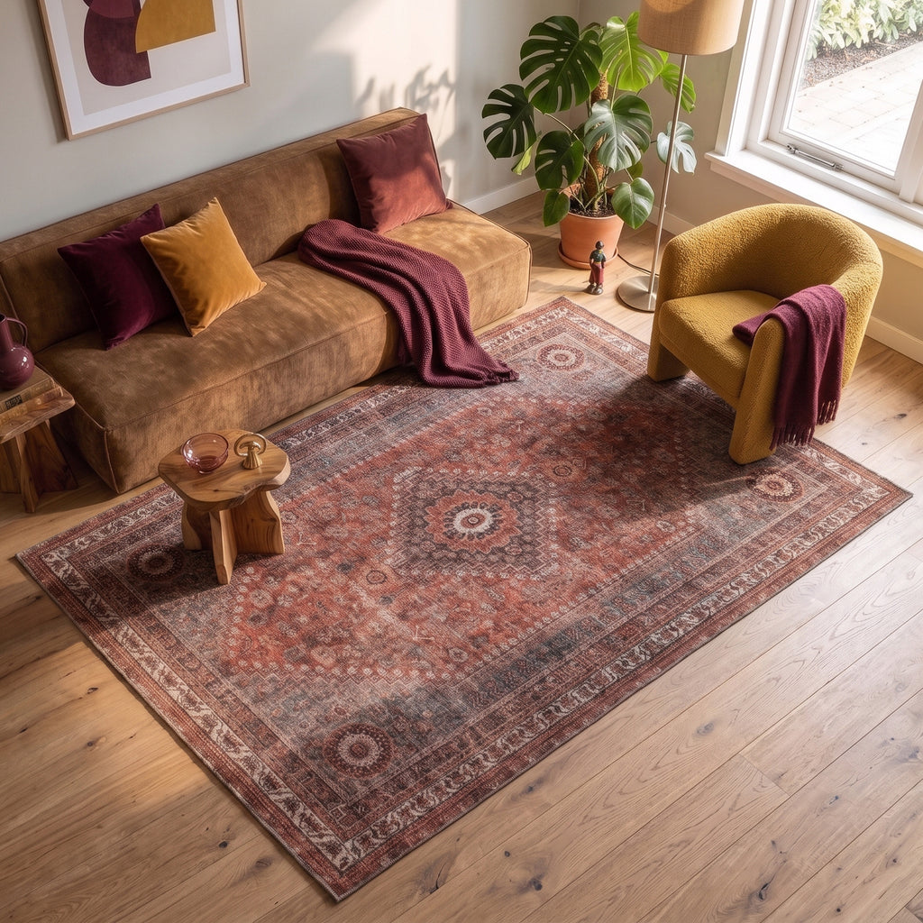 Orientalisk matta | Liva Medallion terrakotta