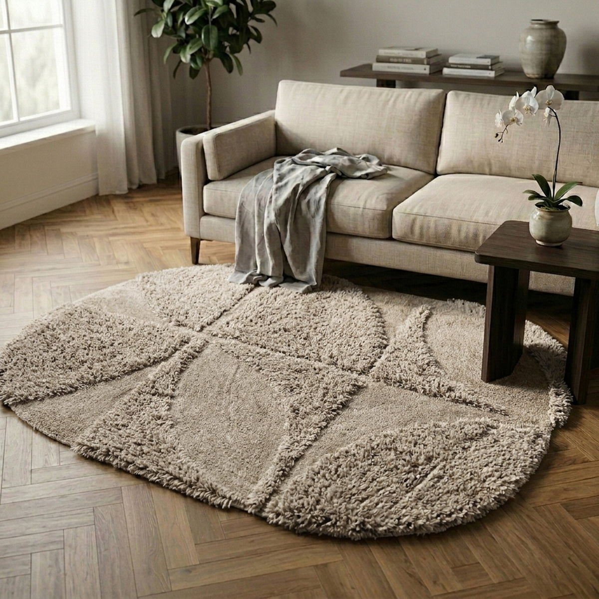 Organisk matta - Odette Curves Taupe