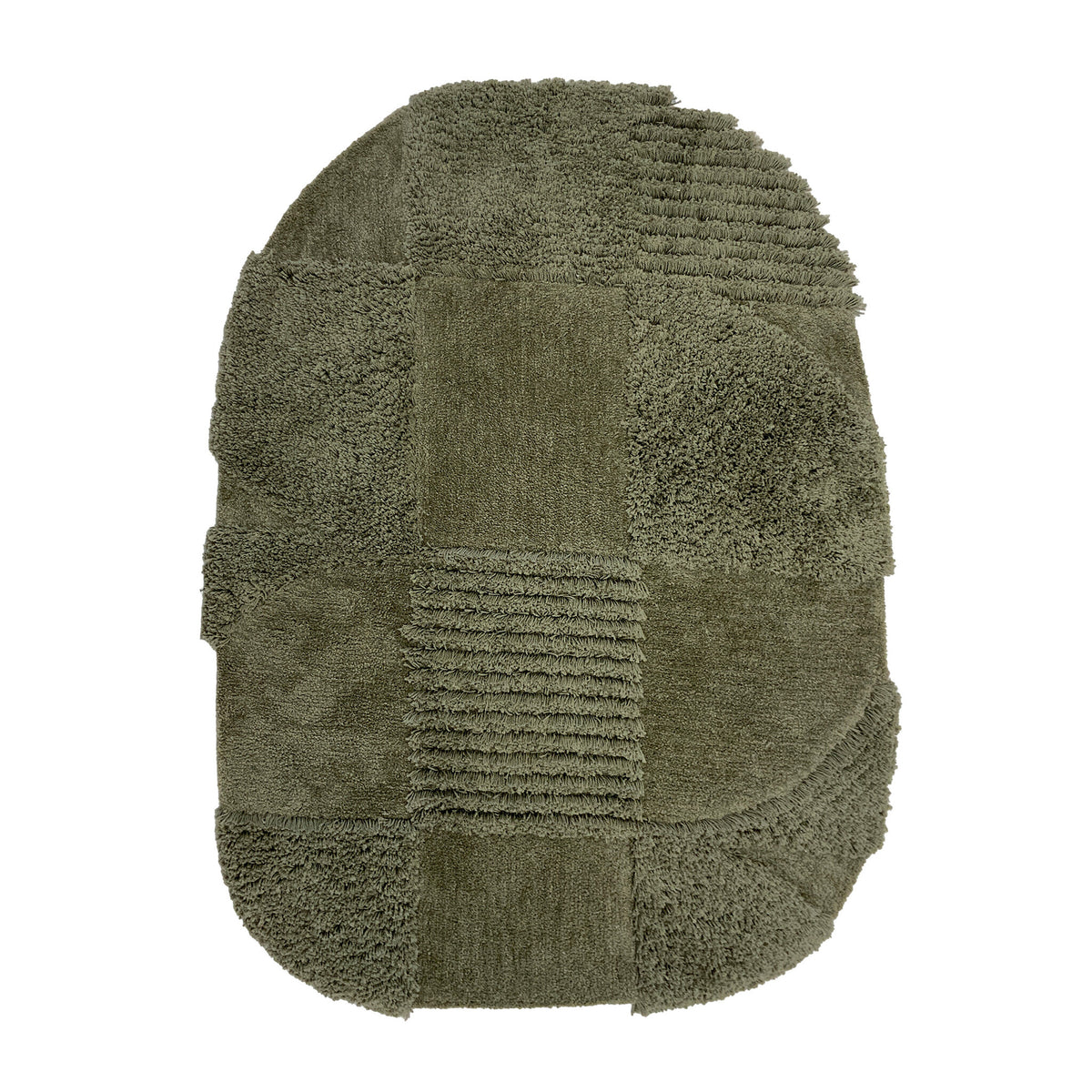Organic rug - Odette Shapes Green