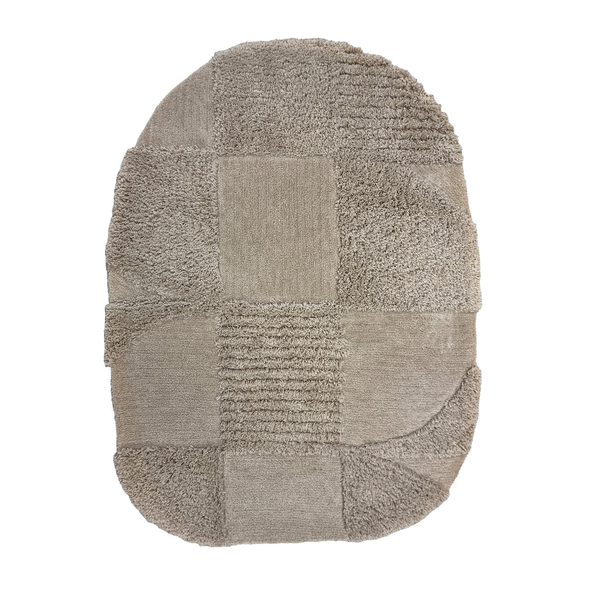 Organic rug - Odette Shapes Taupe