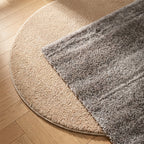 Round High Pile Rug - Glazy Cream
