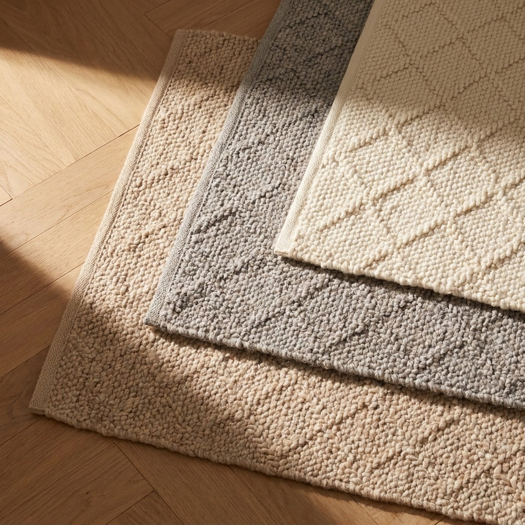 Wool Braided Rug - Knit Grey
