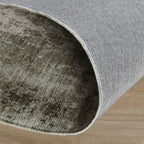 Round abstract rug - Rusty Green