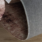 Round abstract rug - Rusty Multicolour