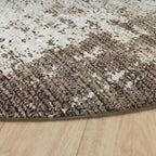 Rund abstrakt matta - Rusty Taupe