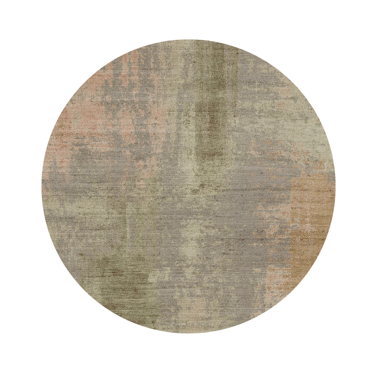 Rund abstrakt matta - Rusty Pastel