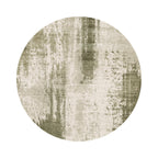 Round abstract rug - Rusty Green