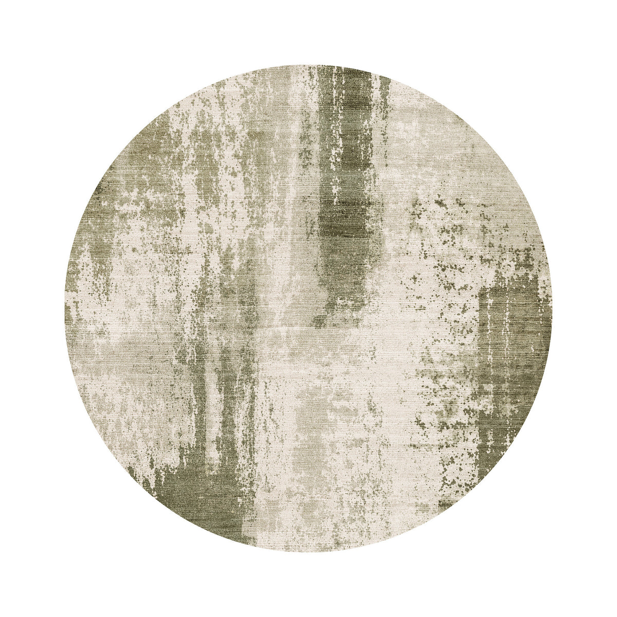 Rund abstrakt matta - Rusty Green
