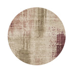 Round abstract rug - Rusty Multicolour