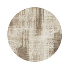 Rund abstrakt matta - Rusty Taupe