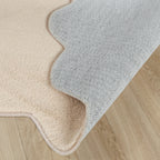 Tvättbar rund matta - Puck Beige