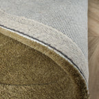 Round rug - Isara Border Olive Green