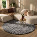 Round Shaggy Rug - Blaze Grey