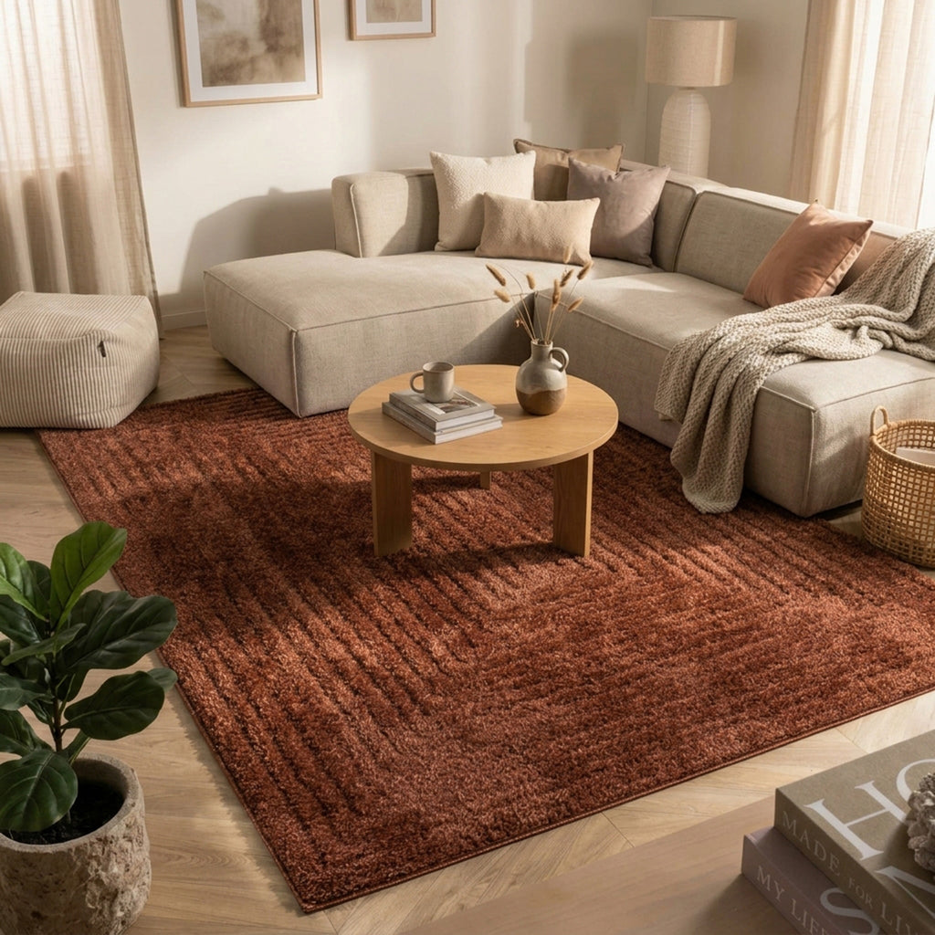 Scandinavian Rug - Lova Frames Terracotta