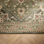 Vintage rug - Sage Medallion Green