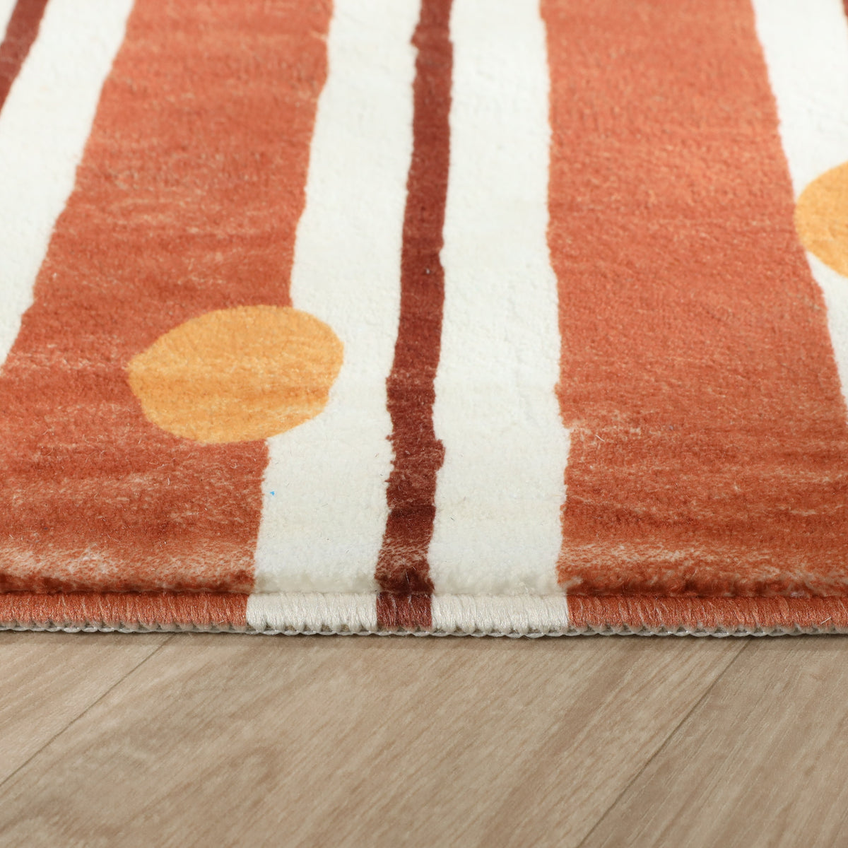 Washable children’s rug - Billy Dots Terracotta