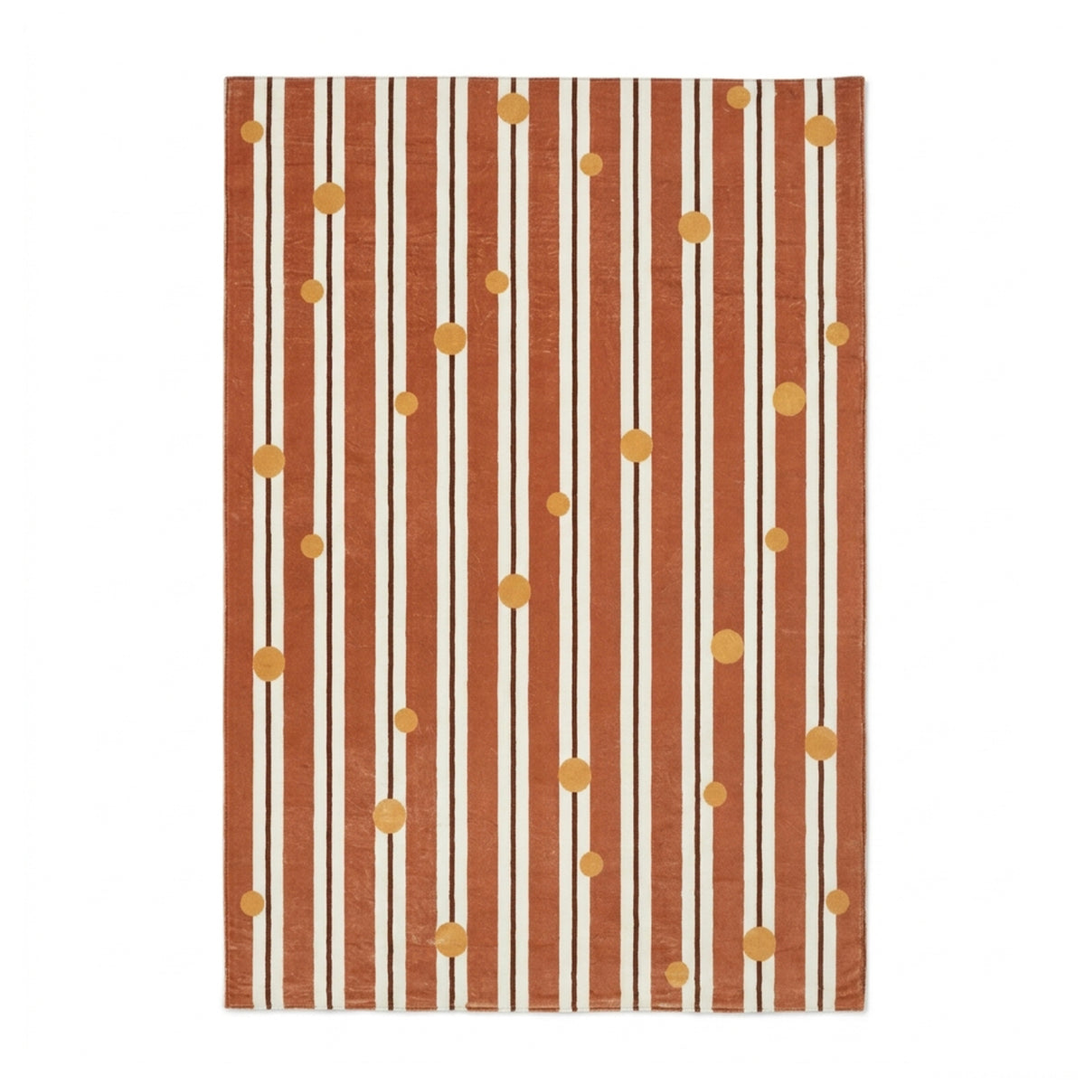 Tvättbar barnmatta - Billy Dots Terrakotta