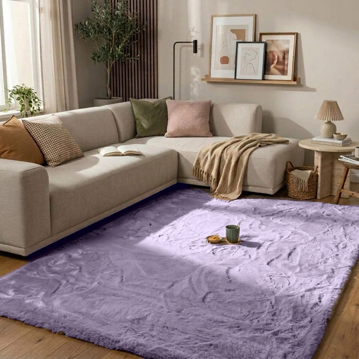 Fluffig matta | Comfy Supreme lila hos Volero