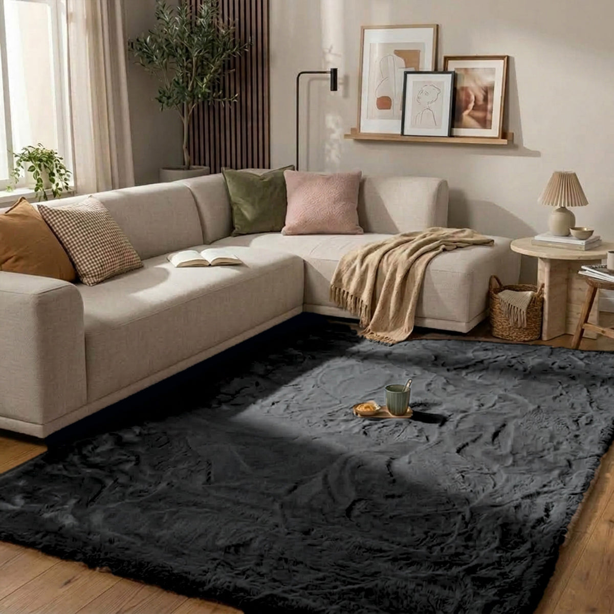 Fluffig matta | Comfy Supreme svart hos Volero