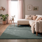 Soft Low-Pile Rug - Cozy Green