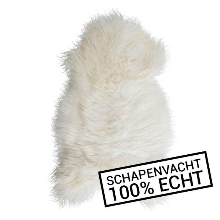 Vitt Fårskinn 90 Cm - Vit - product