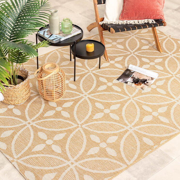 Utomhusmatta - Summer Pattern Gul