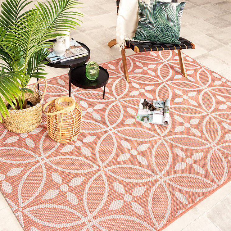 Utomhusmatta - Summer Pattern Rosa