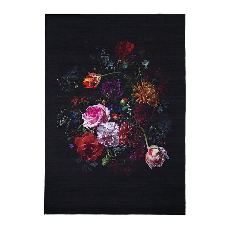 Blommig Matta - Florine Svart/Rosa - product