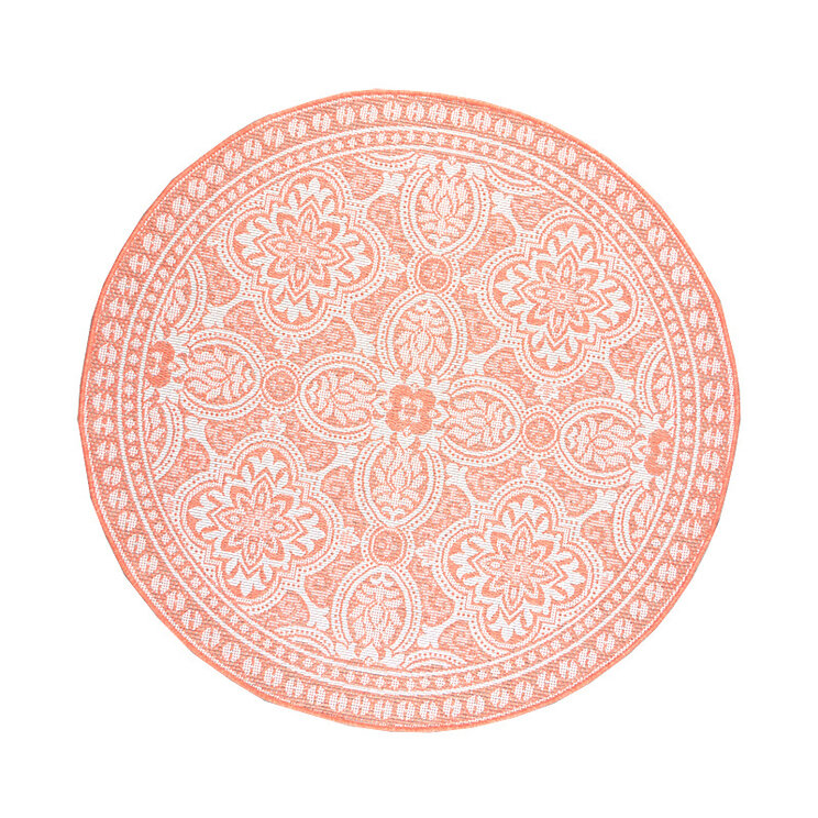 Rund Utomhusmatta - Summer Oriental Rosa - product
